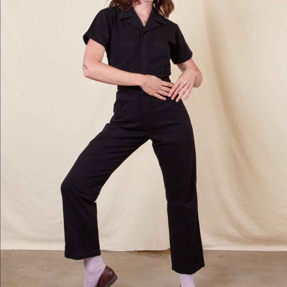 Big Bud Press Black Short Sleeve Jumpsuit